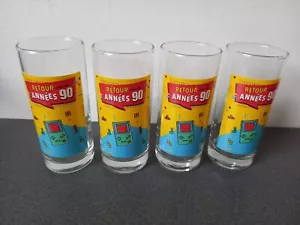 LOT 4 VERRES RETOUR DANS LES ANNEES 90 GAMEBOY TETRIS HAUTEUR 14 CM NEUFS - Bild 1 von 3