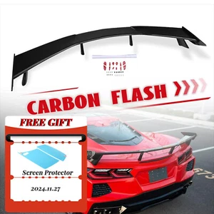 Rear Trunk Lid High Wing Spoiler Kit For Chevy Corvette C8 2020-25 Carbon Flash - Bild 1 von 20