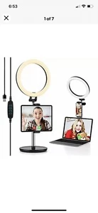 LED Ring Light 10.2" with Tripod Stand & Phone Holder for Live Streaming & Yo... - Picture 1 of 7