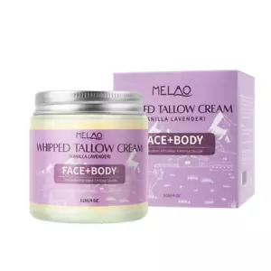 Whipped Tallow Cream Vanilla & Lavender For Face & Body Grass-Fed Tallow 113G - Picture 1 of 7