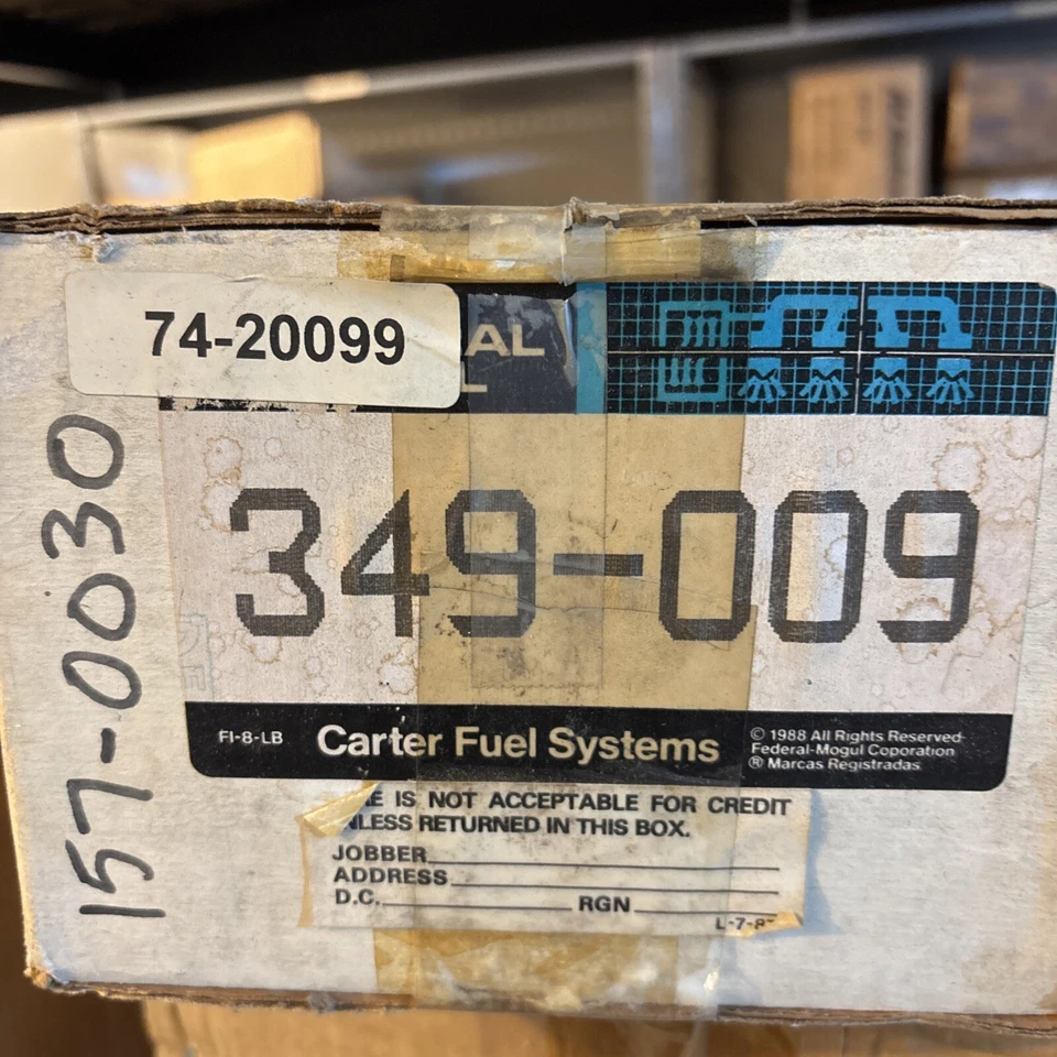 Измеритель расхода воздуха впрыска топлива REMAN Carter датчик MAF 1985-1987 Subaru XT 349009 - Изображение 1 из 1