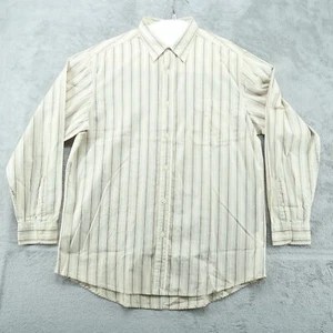 Lucky Brand Dress Shirt Men's XL 18-35 Multicolor Striped Poplin Long-Sleeve - Picture 1 of 10