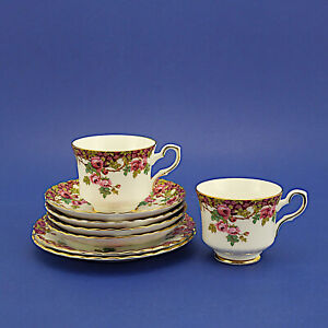 Two Royal Stafford Olde English Garden Trios - 2 Cups, 4 Saucers & 2 Side Plates