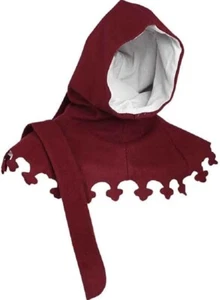Medieval Knight Liripipe Hood With Bottom Design Cap Style Headwear FOR HELLOWEN - Picture 1 of 10