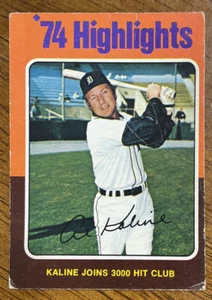 1975 O-Pee-Chee OPC Baseball - #4 Al Kaline HL - Detroit Tigers - Picture 1 of 2