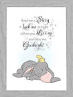 Dumbo Elephant Nursery Wall Art Decor Quote Picture Newborn Gift A4 Print Only