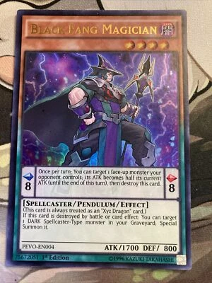 Yugioh! Black Fang Magician - 1st Ed Ultra Rare - PEVO-EN004 - NM - Image 1 of 2