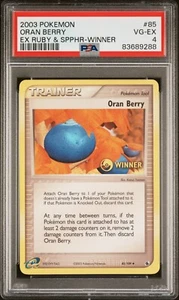 Pokemon Oran Berry Winner Promo - 85/109 - PSA 4 - Picture 1 of 2