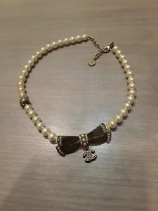 Chanel Necklace, pre owned. Missing Pearl's and rhinestones. 16" long. - Picture 1 of 10