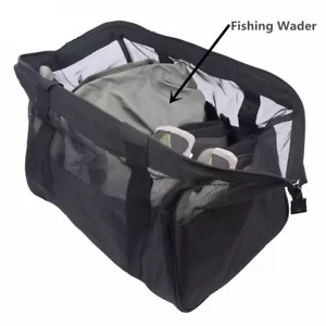 17.72 * 11.81 * 11.81 pulgadas de malla de pesca de la bolsa de vadeo de malla de PVC con ventilación Bolsa de pesca con mosca - Imagen 1 de 8