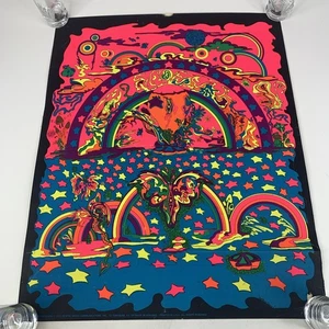 1971 Dreamland Vision Captain Colour BLACKLIGHT POSTER Wespac Visual READ - Picture 1 of 19
