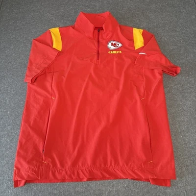 KANSAS CITY CHIEFS Nike On-Field 1/4 Zip Short Sleeve Pullover Coaches Shirt XL - Image 1 of 4