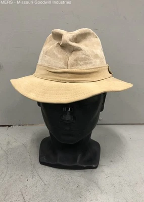 Stetson бежевый Fedora мужчин размер маленький замши - Изображение 1 из 4