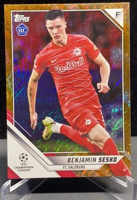 2021-22 Topps Jade Edition Benjamin Sesko RC Orange 10/25 Manchester United - Image 1 of 3