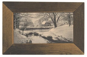 Rural Snowy Winter Stream Scene - Postcard Wautoma, Wisconsin - Picture 1 of 2