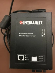 Convertidor de medios Intellinet 519120, 10/100Base-TX a 100Base-FX (SIN CABLE DE ALIMENTACIÓN) - Imagen 1 de 3
