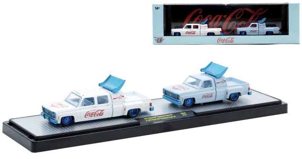 M2 MACHINES CHASE ‘73 CHEVY CHEYENNE SUPER 30 DUALLY SQUAREBODY HAULER COCA-COLA - Image 1 of 1