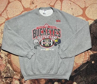 Suéter Jerzees XL de Colección Y2K Ohio State Buckeyes 2008 Pantalón Dorado Juego Cuello Redondo Foto 1 de 4