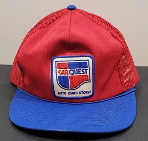 Vtg Carquest Hat Snapback Cap Red/Blue 80's Auto Parts Stores w/Blue Rope *Read - Picture 1 of 12