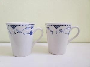 Masons Blue Denmark Pair Of Mugs, 4" Tall. - Picture 1 of 8