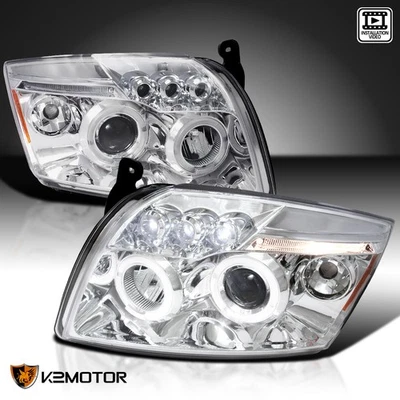 Fits 2007-2012 Dodge Caliber LED Halo Projector Headlights Lamp Left+Right 07-12 Foto 1 de 4