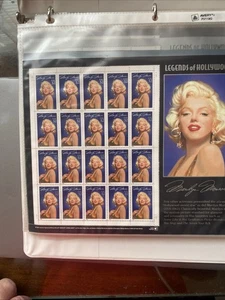 Legends Of Hollywood Stamp Sheet Collection, 20 Sheets In Sleeves, ￼ - Picture 1 of 20