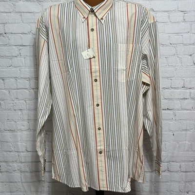 Bob Timberlake Men's XL Multicolor Stripe Button Down Long Sleeve Shirt NOS - Image 1 of 4