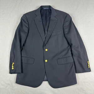 Brooks Brothers black blazer 38S Wool Blend Gold Button cupro liner - Picture 1 of 15