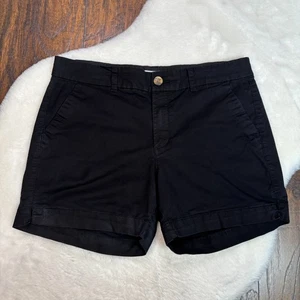 Old Navy Everyday Chino Shorts 10 Black Mid-Rise Stretch Cotton Women's - Picture 1 of 11