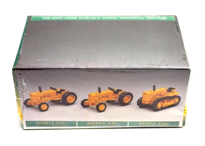VTG #5736 Ertl Set of 3 John DeereTractors Models 330i 430i 430c ~1:64 Die Cast - Image 1 of 4