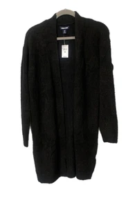 Lands’ End Women's Open Front, Cardigan, Black, XS, S, M, L, XL, NWT SHIPS FREE - Picture 1 of 8