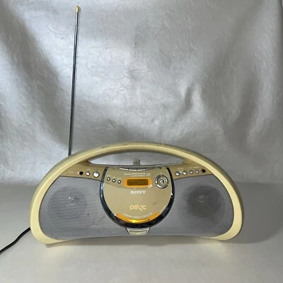 索尼 ZS-YN7 Boombox CD/R-RW/AM FM/MP3 MegaBass 已测试工作,变色 — 第 1/4 张图片