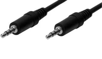 AUX Stereo Klinkenkabel Audiokabel 2 x 3,5 mm Klinke 1,2m / 2,0m schwarz - Bild 1 von 2