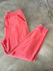 EDDIE BAUER Lounge Pants Drawstrings Waist 34” Inseam 28” Orange Medium Pockets - Picture 1 of 7