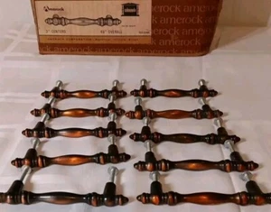 Amerock Columnata Antiguo Cobre 3" Centro Cajón Tirador T-149-AC 4.25" Paquete de 10 - Imagen 1 de 8