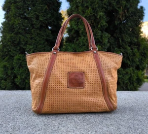 CAMPOMAGGI Braun Leder Shopper Schultertasche Tasche GEBRAUCHT_SCHILF - Bild 1 von 16