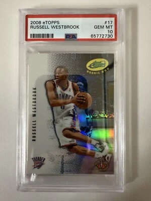 2008-09 Russell Westbrook PSA 10 Gem Mint Rookie eTopps Topps #/699 Gem Mint - Image 1 of 2