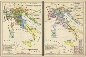 Poster Retro Mappa Italiana Geografia Educazione Sfondo Stampa Murale Decorazione Parete - Foto 1 di 12
