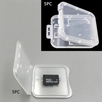 10Pcs Micro SD TF Memory Card Box Case Holder Clear Plastic Storage Container - Image 1 of 4