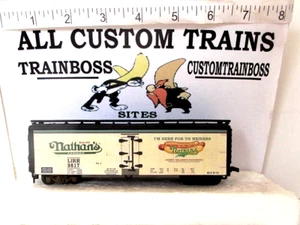 HO SCALE NATHANS CUSTOM LETTERED COLECTIBLE REEFER LOT 3 ALSO AVAIL IN O SCALE - Picture 1 of 15