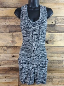 Wet Seal Sweater Dress XS Gray Black Chest 28" Waist 20" Hips 26" Length 34" - Picture 1 of 9