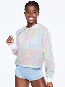 PINK Victoria's Secret NWT Tie Dye Mesh Pullover Large - Picture 1 of 6