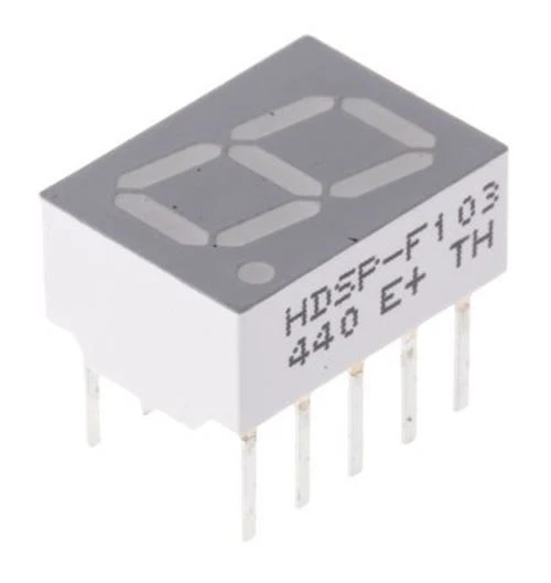 1 x Broadcom hdsp-f103 7-Segment LED-Anzeige, CC rot 3.9 MCD RH DP 10.2mm - Bild 1 von 1