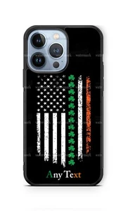 St Patrick's Day USA Shamrock Irish Flag Phone Case Cover for iPhone Samsung - Picture 1 of 11