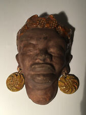 Wonderful Antique Pottery Afro Carribean Lady (Signed)