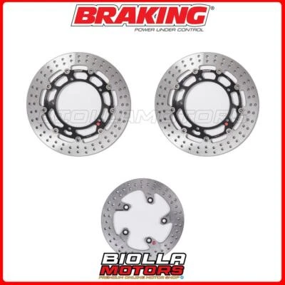 KIT DISCHI FRENO BRAKING YAMAHA FZ6 FAZER S2 600 2008 - ANTERIORE + POSTERIORE [ Foto 1 de 4