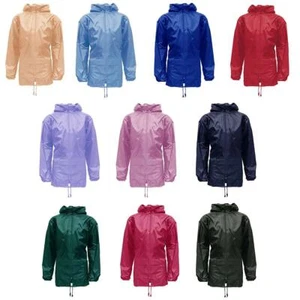 Unisex Kids Rain Jacket Mac Cagoule Showerproof Kagool for Boys & Girls - Photo 1 sur 15