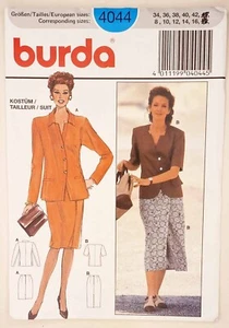 Vintage Burda 4044 Tailored Summer Business Mother of the Bride Suit UK 8-16 - Picture 1 of 4