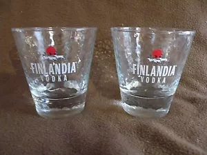 NEU 2er Set Finlandia Vodka Ice Struktur Rock Gläser - Bild 1 von 2