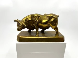MCM Cast iron bronze dipped bull statue 4.5”x2.5” - Picture 1 of 8